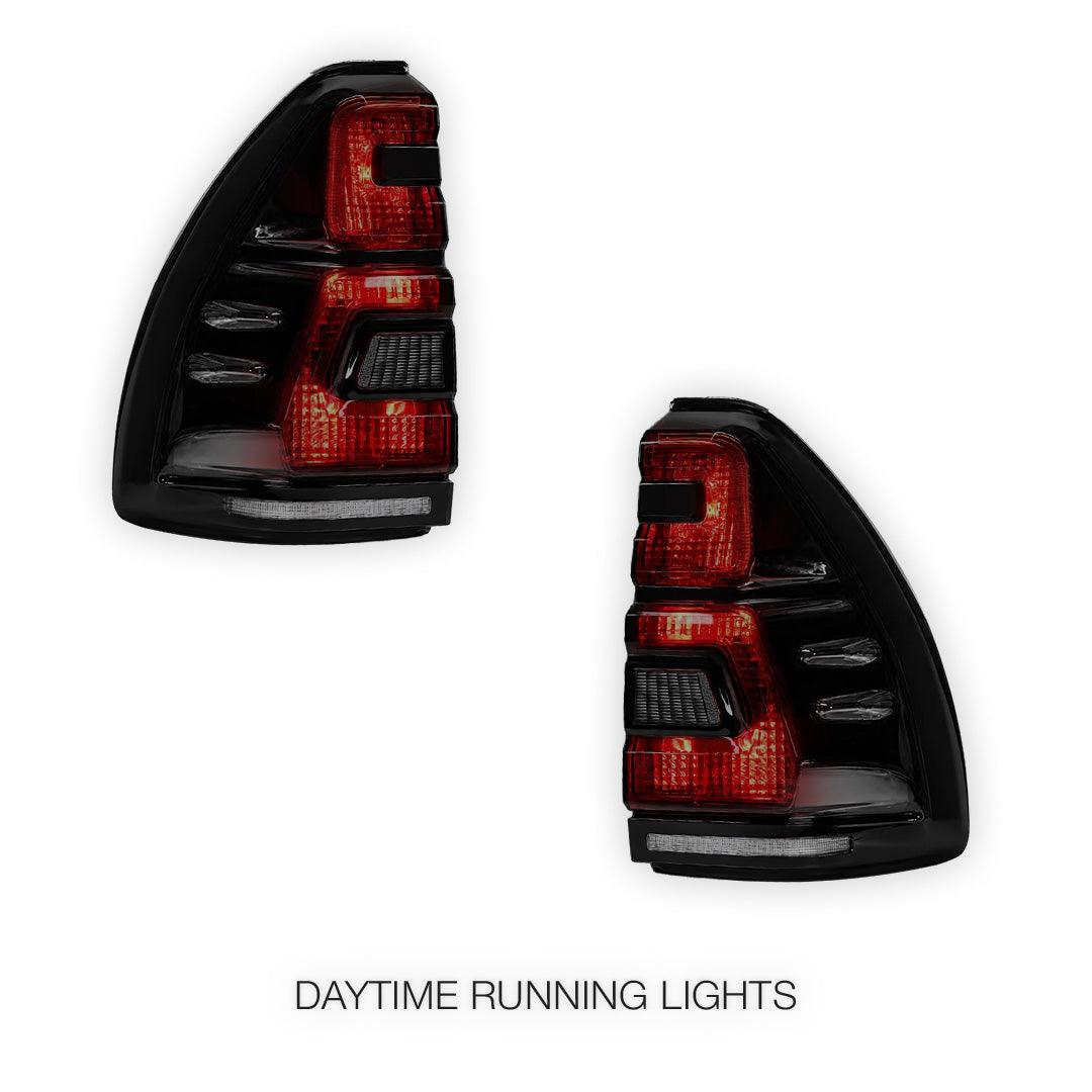 Toyota LandCruiser Prado 120 Series (2003 - 2009) FaceLift Style Full LED Tail lights LH + RH