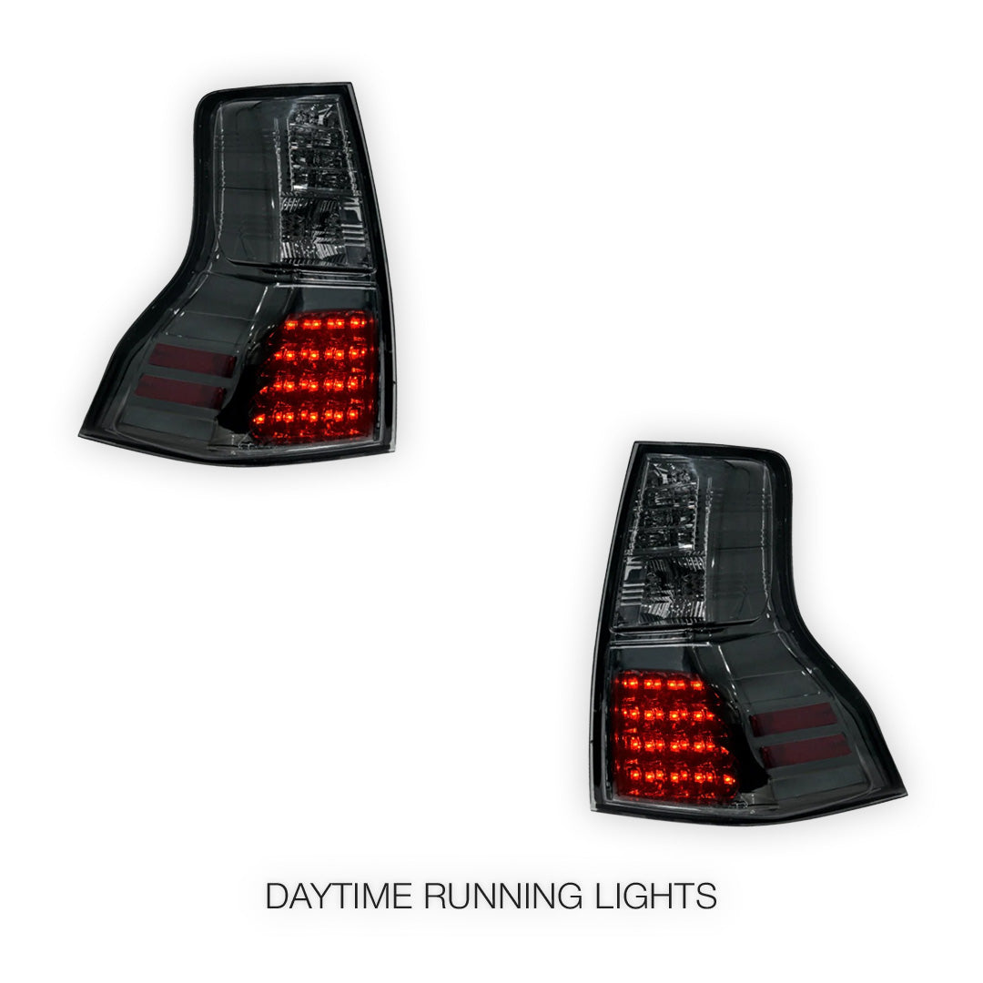 Toyota LandCruiser Prado 150 Series (2009 - 2017) Full Smoked LED Tail lights LH + RH