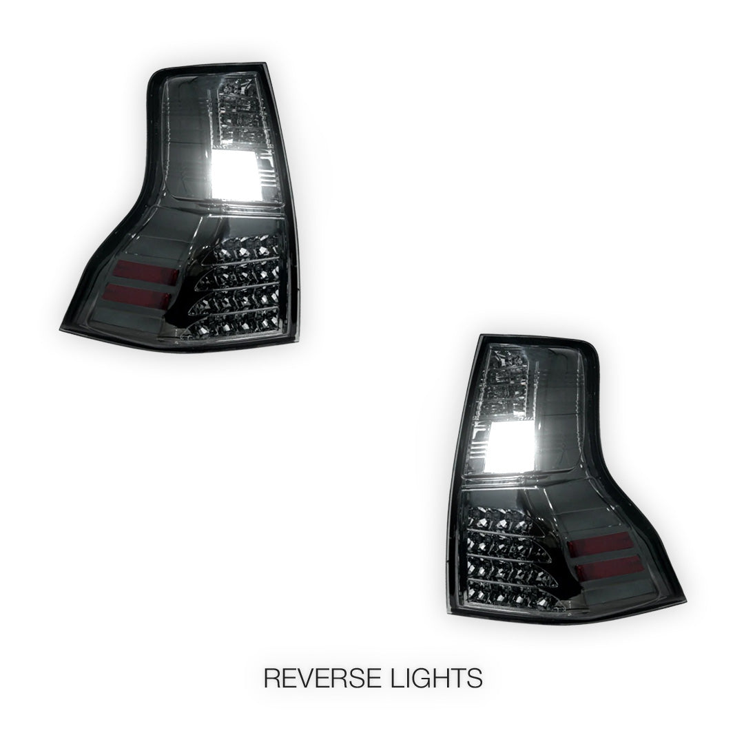 Toyota LandCruiser Prado 150 Series (2009 - 2017) Full Smoked LED Tail lights LH + RH