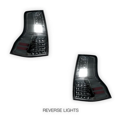 Toyota LandCruiser Prado 150 Series (2009 - 2017) Full Smoked LED Tail lights LH + RH