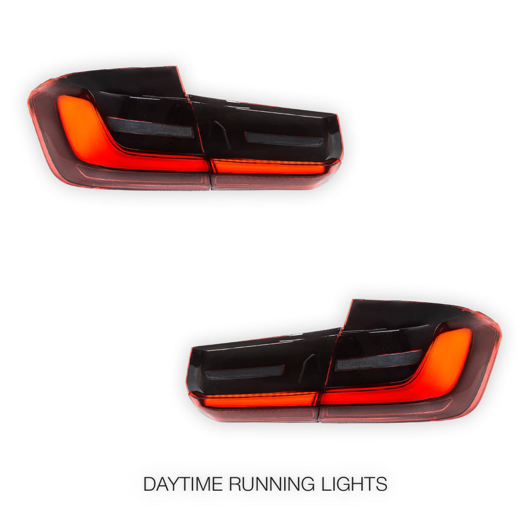 BMW 3 Series F30 / F80 / M3 (2011 - 2018) Update G80 M3 Style Sequential Smoked Full LED Tail Lights LH + RH