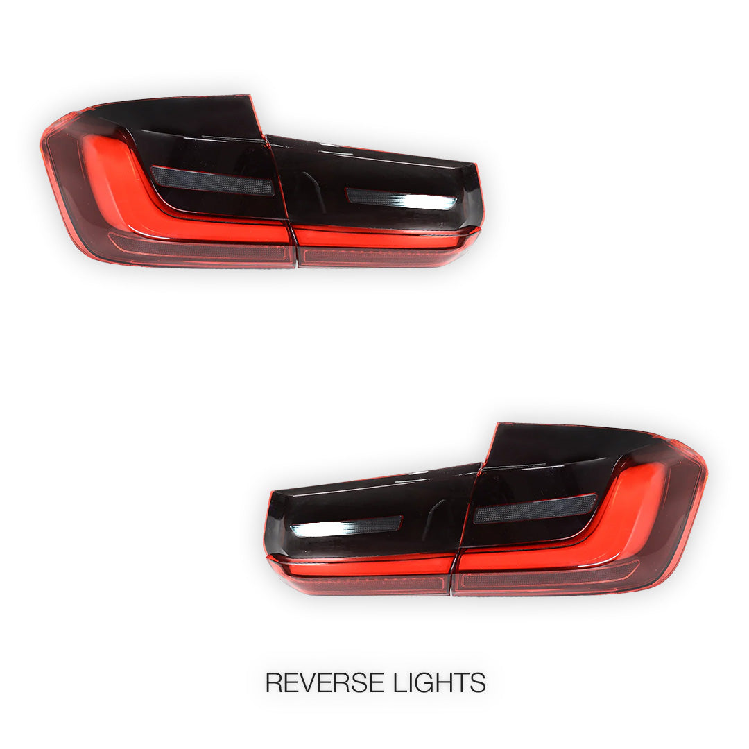 BMW 3 Series F30 / F80 / M3 (2011 - 2018) Update G80 M3 Style Sequential Smoked Full LED Tail Lights LH + RH