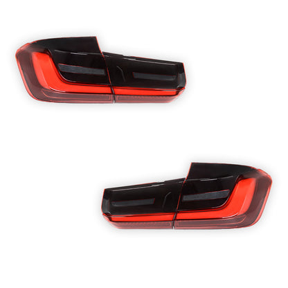 BMW 3 Series F30 / F80 / M3 (2011 - 2018) Update G80 M3 Style Sequential Smoked Full LED Tail Lights LH + RH