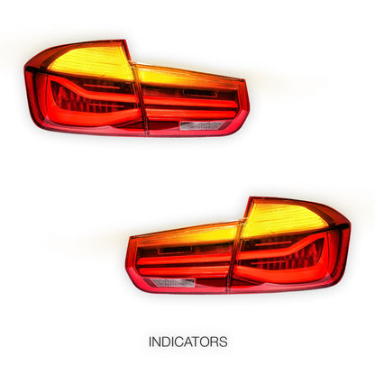 BMW 3 Series F30 / F80 / M3 (2012 - 2018) LCI Style Full LED Tail Lights LH + RH