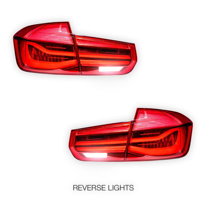 BMW 3 Series F30 / F80 / M3 (2012 - 2018) LCI Style Full LED Tail Lights LH + RH