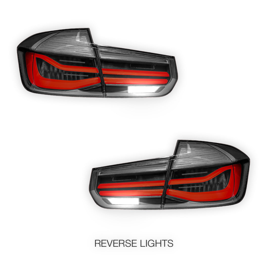 BMW 3 Series F30 / F80 / M3 (2012 - 2018) LCI Style Full LED Tail Lights LH + RH