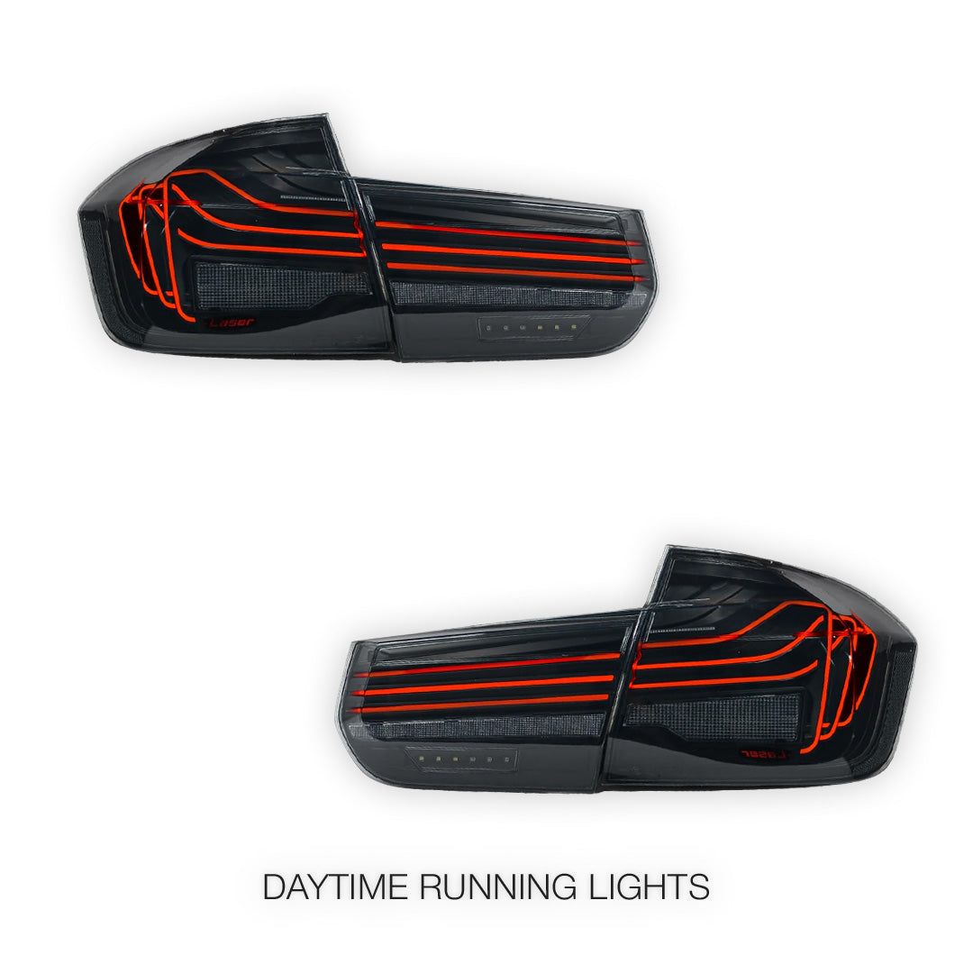 BMW 3 Series F30 / F80 / M3 (2011 - 2018) Update CSL Laser Style Sequential Smoked Full LED Tail Lights LH + RH