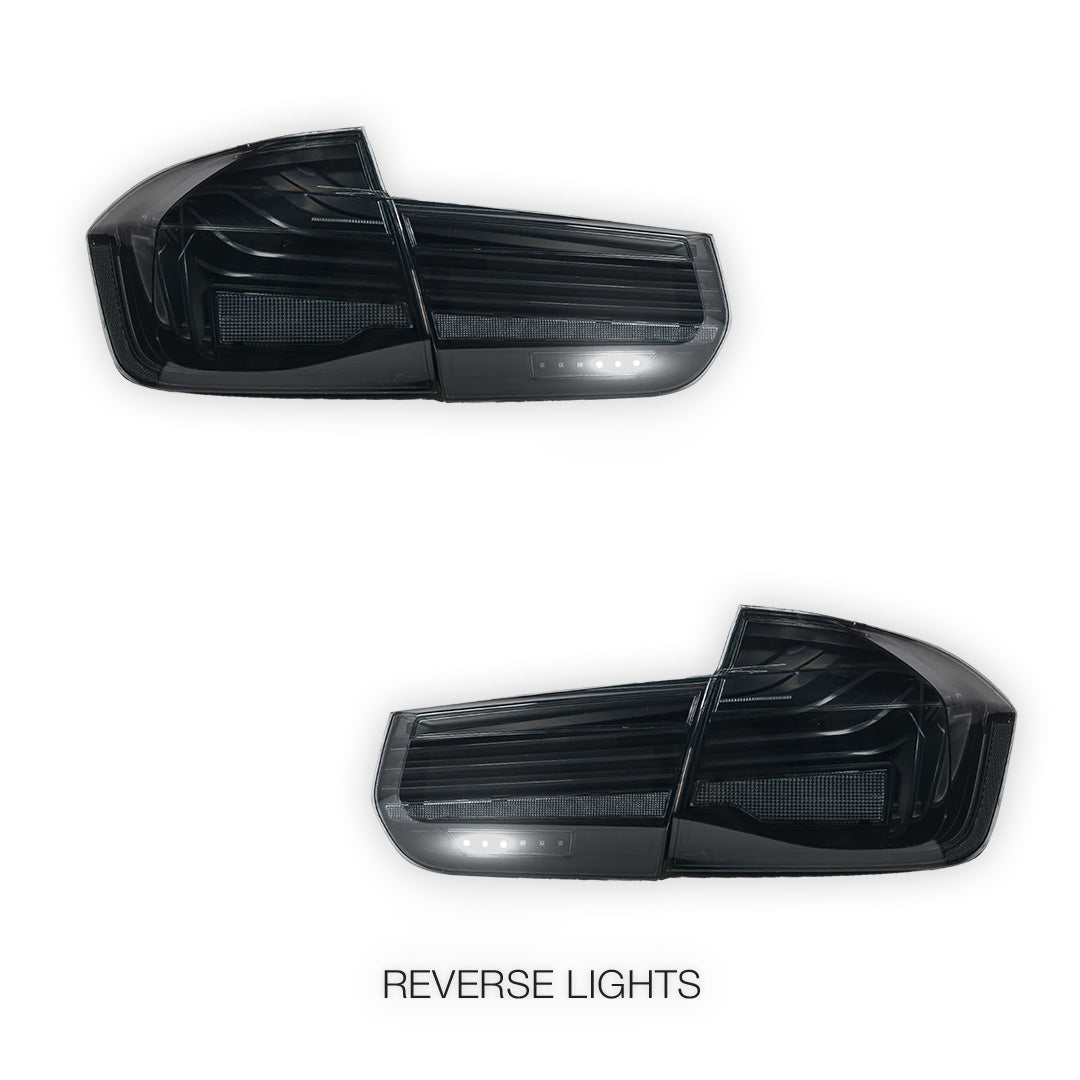 BMW 3 Series F30 / F80 / M3 (2011 - 2018) Update CSL Laser Style Sequential Smoked Full LED Tail Lights LH + RH