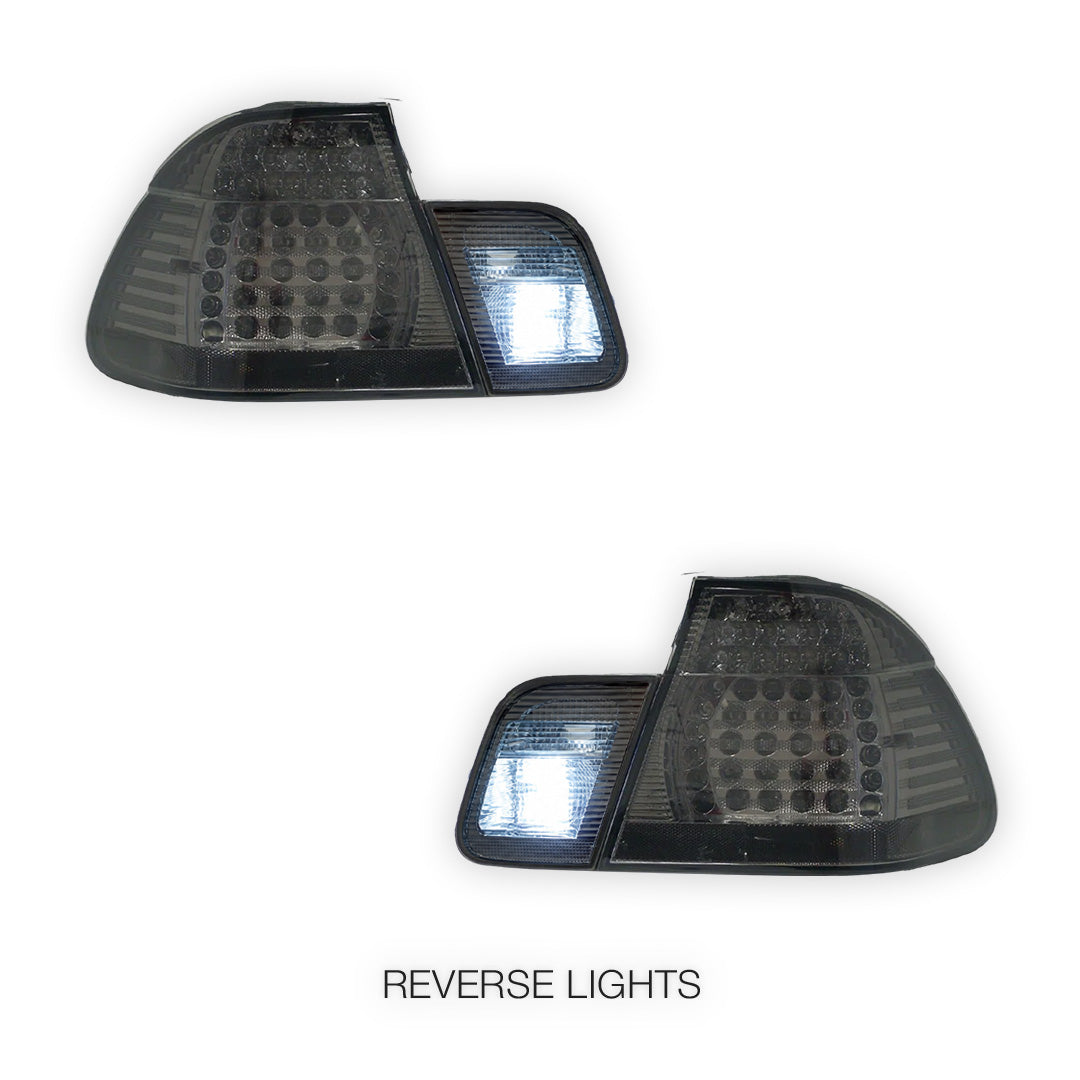 BMW 3 Series E46 (2003 - 2005) Smoked Black LED Tail Lights LH + RH