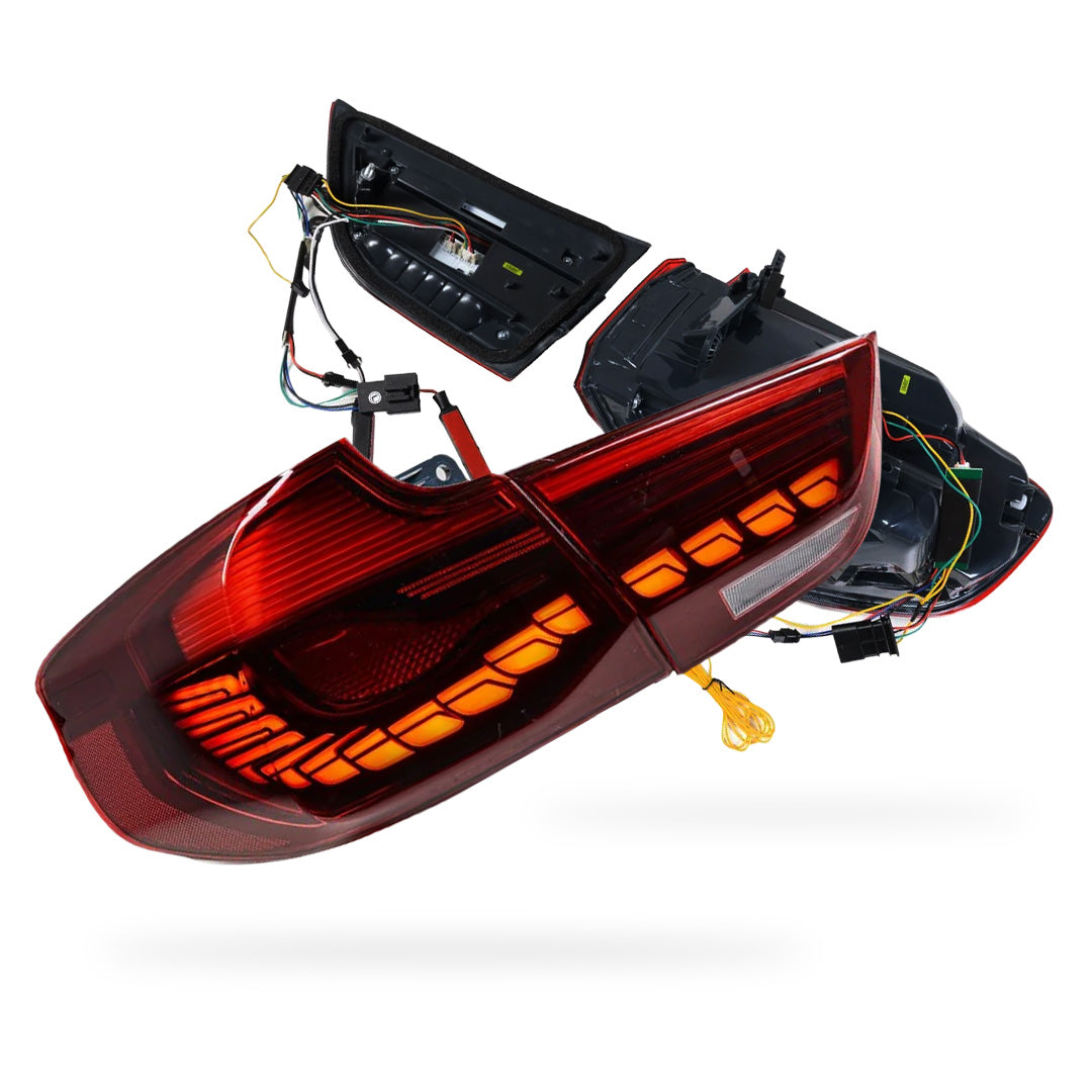 BMW 3 Series F34 (2013 - 2016) Sequential Full Red OLED Tail Lights LH + RH