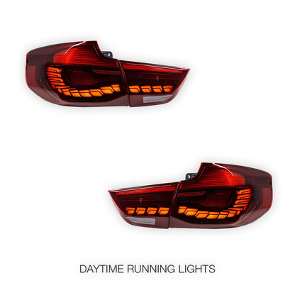 BMW 3 Series F34 (2013 - 2016) Sequential Full Red OLED Tail Lights LH + RH