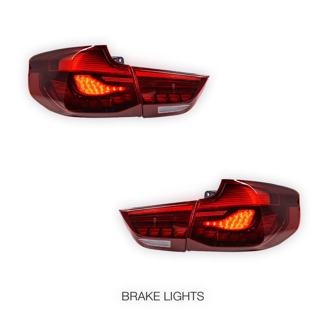BMW 3 Series F34 (2013 - 2016) Sequential Full Red OLED Tail Lights LH + RH