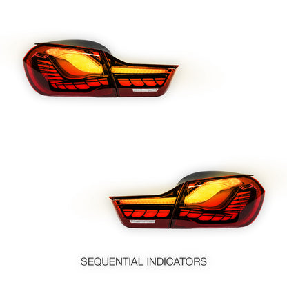 BMW 4 Series F32 / F33 / F36 / F82 / F83 (2013 - 2020) Sequential DUAL OLED Full LED Tail Lights LH + RH