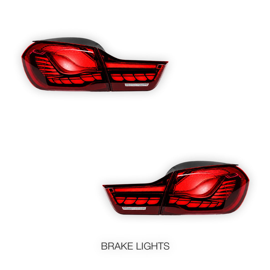 BMW 4 Series F32 / F33 / F36 / F82 / F83 (2013 - 2020) Sequential DUAL OLED Full LED Tail Lights LH + RH