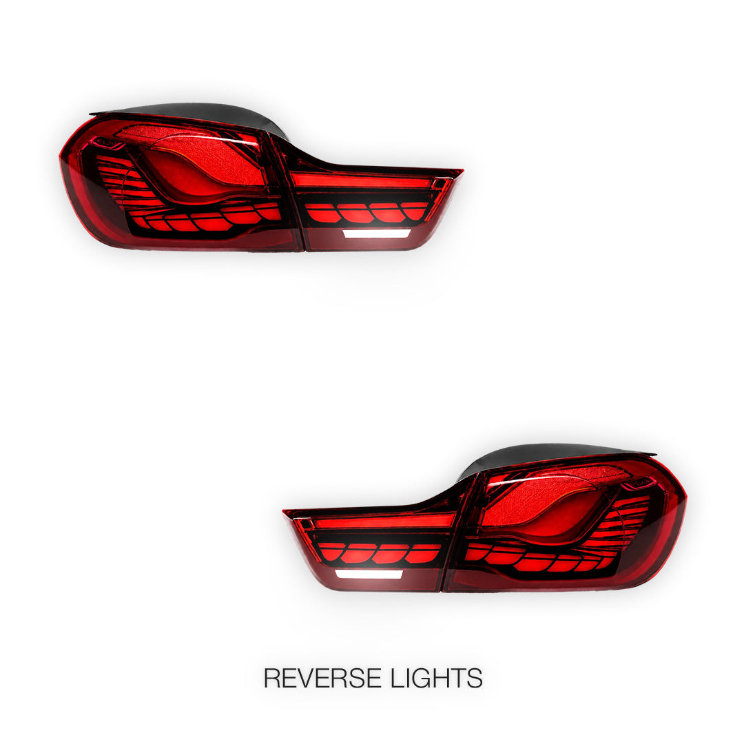 BMW 4 Series F32 / F33 / F36 / F82 / F83 (2013 - 2020) Sequential DUAL OLED Full LED Tail Lights LH + RH