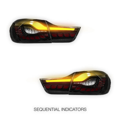 BMW 4 Series F32 / F33 / F36 / F82 / F83 (2013 - 2020) Sequential DUAL OLED Smoked Full LED Tail Lights LH + RH