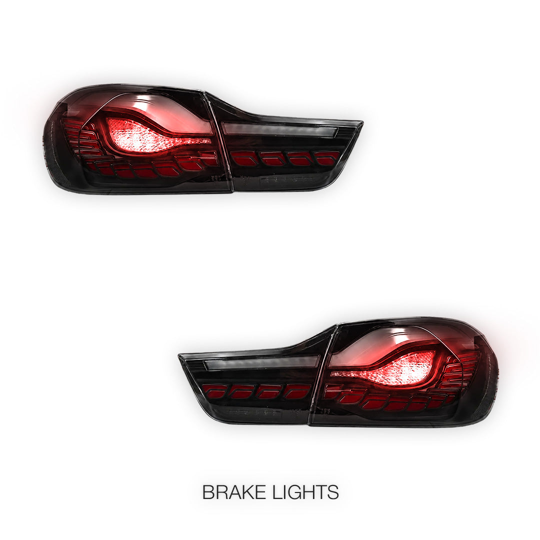 BMW 4 Series F32 / F33 / F36 / F82 / F83 (2013 - 2020) Sequential DUAL OLED Smoked Full LED Tail Lights LH + RH