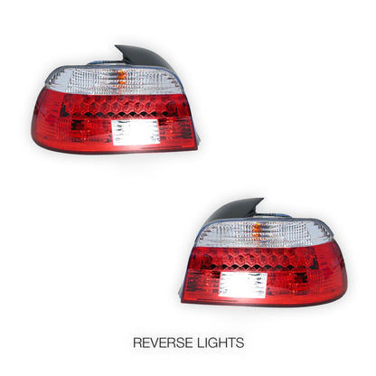 BMW 5 Series E39 (2001 - 2003) Clear Red LED Tail Lights LH + RH