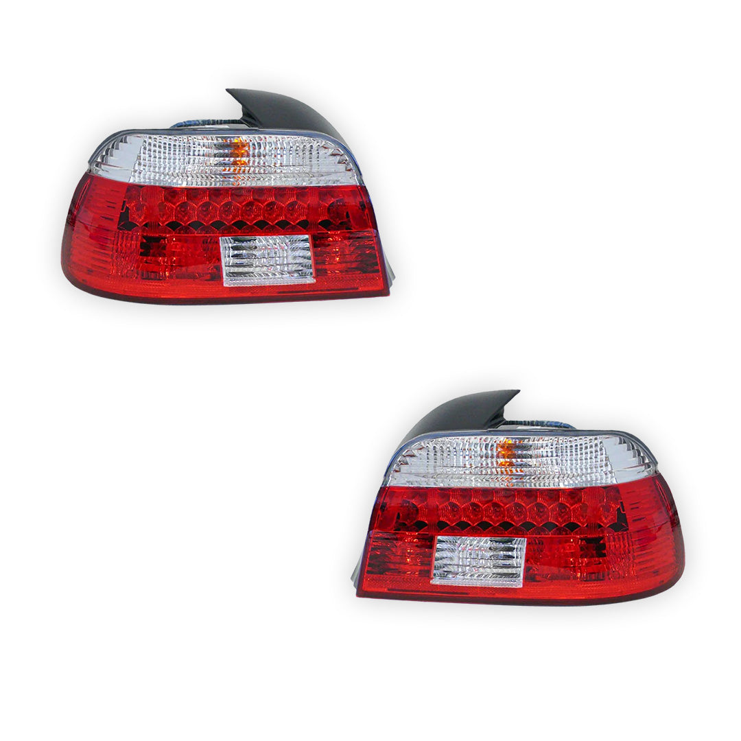 BMW 5 Series E39 (2001 - 2003) Clear Red LED Tail Lights LH + RH