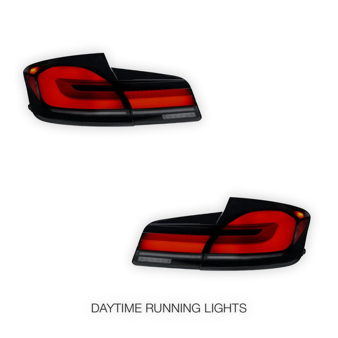 BMW 5 Series F10 / F18 (2010 - 2016) G30 F90 M5 Style Sequential 3D Stripe Full LED Tail Lights LH + RH