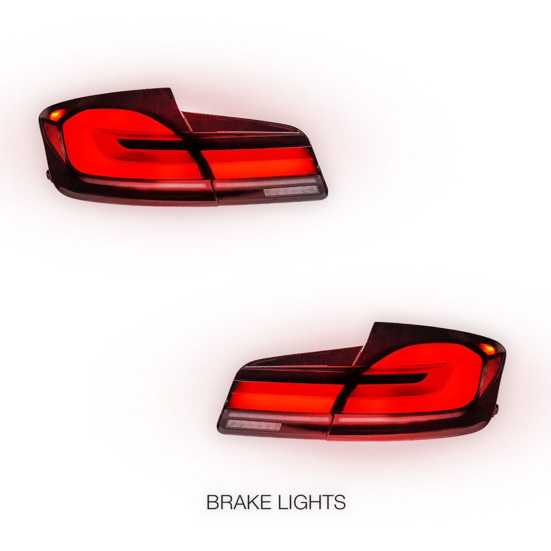 BMW 5 Series F10 / F18 (2010 - 2016) G30 F90 M5 Style Sequential 3D Stripe Full LED Tail Lights LH + RH