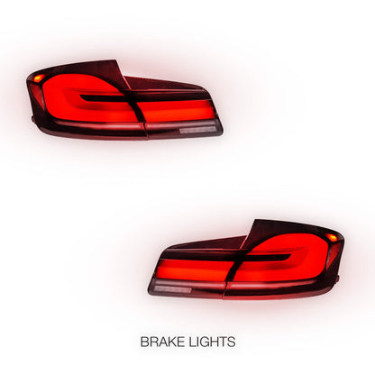 BMW 5 Series F10 / F18 (2010 - 2016) G30 F90 M5 Style Sequential 3D Stripe Full LED Tail Lights LH + RH