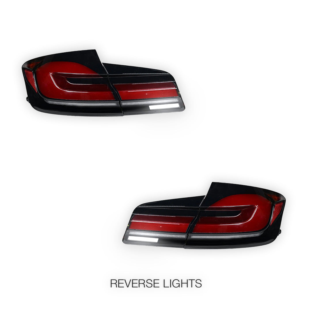 BMW 5 Series F10 / F18 (2010 - 2016) G30 F90 M5 Style Sequential 3D Stripe Full LED Tail Lights LH + RH