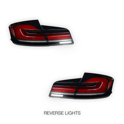 BMW 5 Series F10 / F18 (2010 - 2016) G30 F90 M5 Style Sequential 3D Stripe Full LED Tail Lights LH + RH