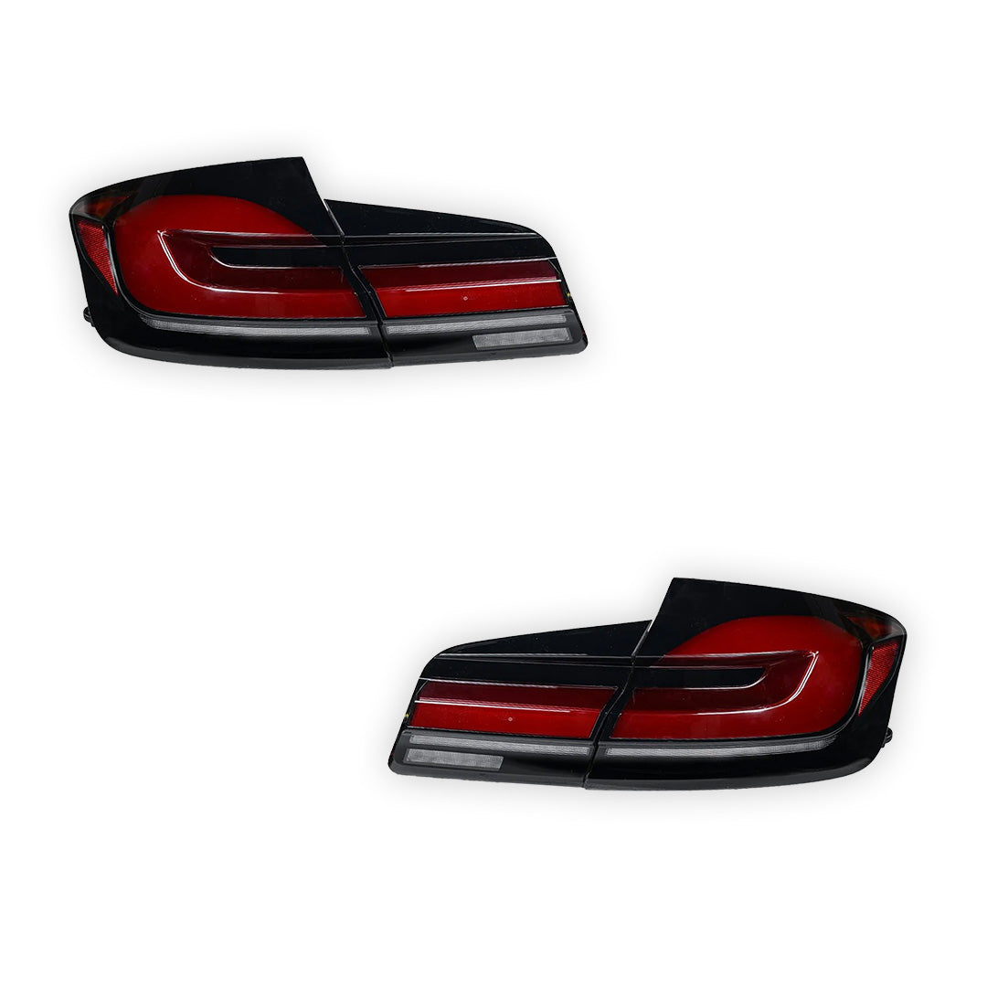 BMW 5 Series F10 / F18 (2010 - 2016) G30 F90 M5 Style Sequential 3D Stripe Full LED Tail Lights LH + RH