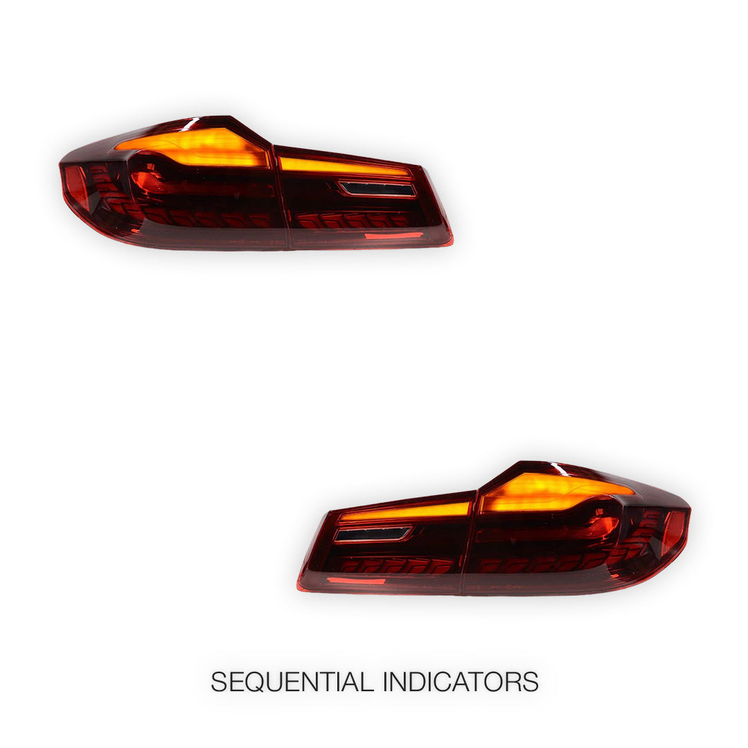 BMW 5 Series G30 (2017 - 2023) OLED Style Sequential LED Tail Lights LH + RH