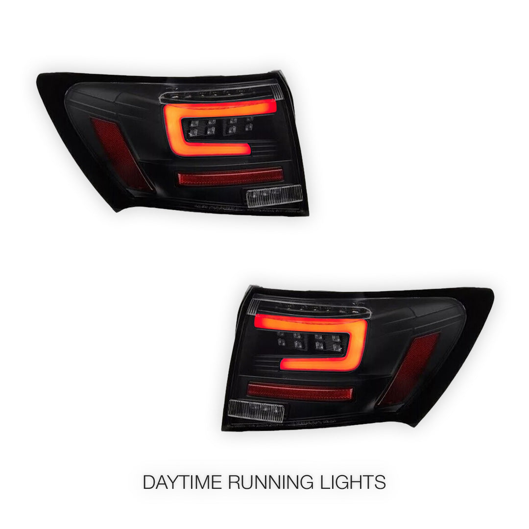 Subaru Impreza GH / GJ / GJ / GP Sedan (2008 - 2013) Black LED with Dynamic Signal Tail Lights LH + RH