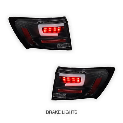 Subaru Impreza GH / GJ / GJ / GP Sedan (2008 - 2013) Black LED with Dynamic Signal Tail Lights LH + RH