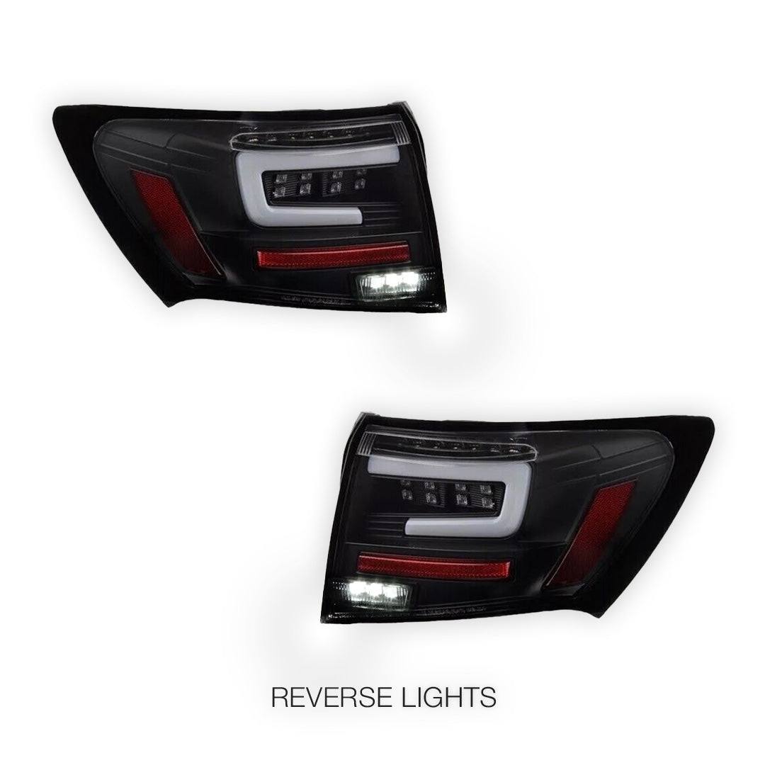 Subaru Impreza GH / GJ / GJ / GP Sedan (2008 - 2013) Black LED with Dynamic Signal Tail Lights LH + RH