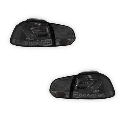 Volkswagen Golf MK6 (2009 - 2013) R Style Full Smoked 3D LED Tail Lights LH + RH