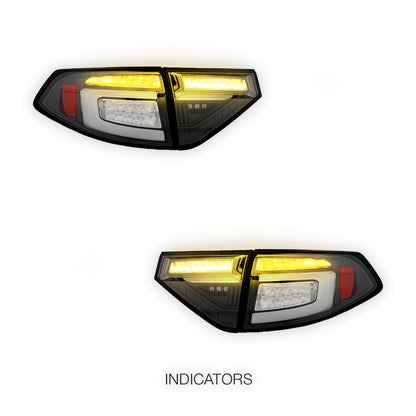 Subaru Impreza GR Hatchback (2008 - 2013) Black LED with Dynamic Signal Tail Lights LH + RH