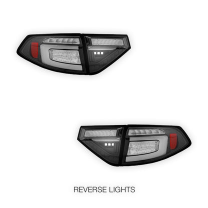Subaru Impreza GR Hatchback (2008 - 2013) Black LED with Dynamic Signal Tail Lights LH + RH