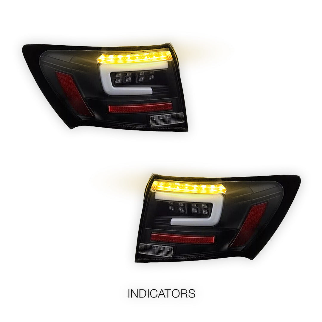 Subaru WRX GE / GH / GR / GV Sedan (2008 - 2013) Black LED with Dynamic Signal Tail Lights LH + RH (Copy)