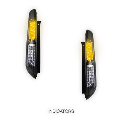 Ford Focus LV (2008 - 2010) Smoked / Black LED Tail Lights LH + RH
