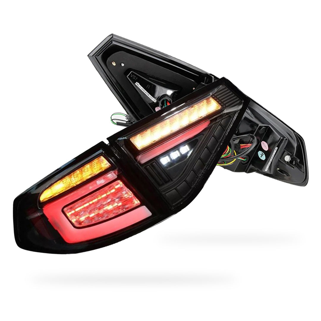 Subaru WRX GE / GH / GR / GV Hatchback (2008 - 2013) Black LED with Dynamic Signal Tail Lights LH + RH