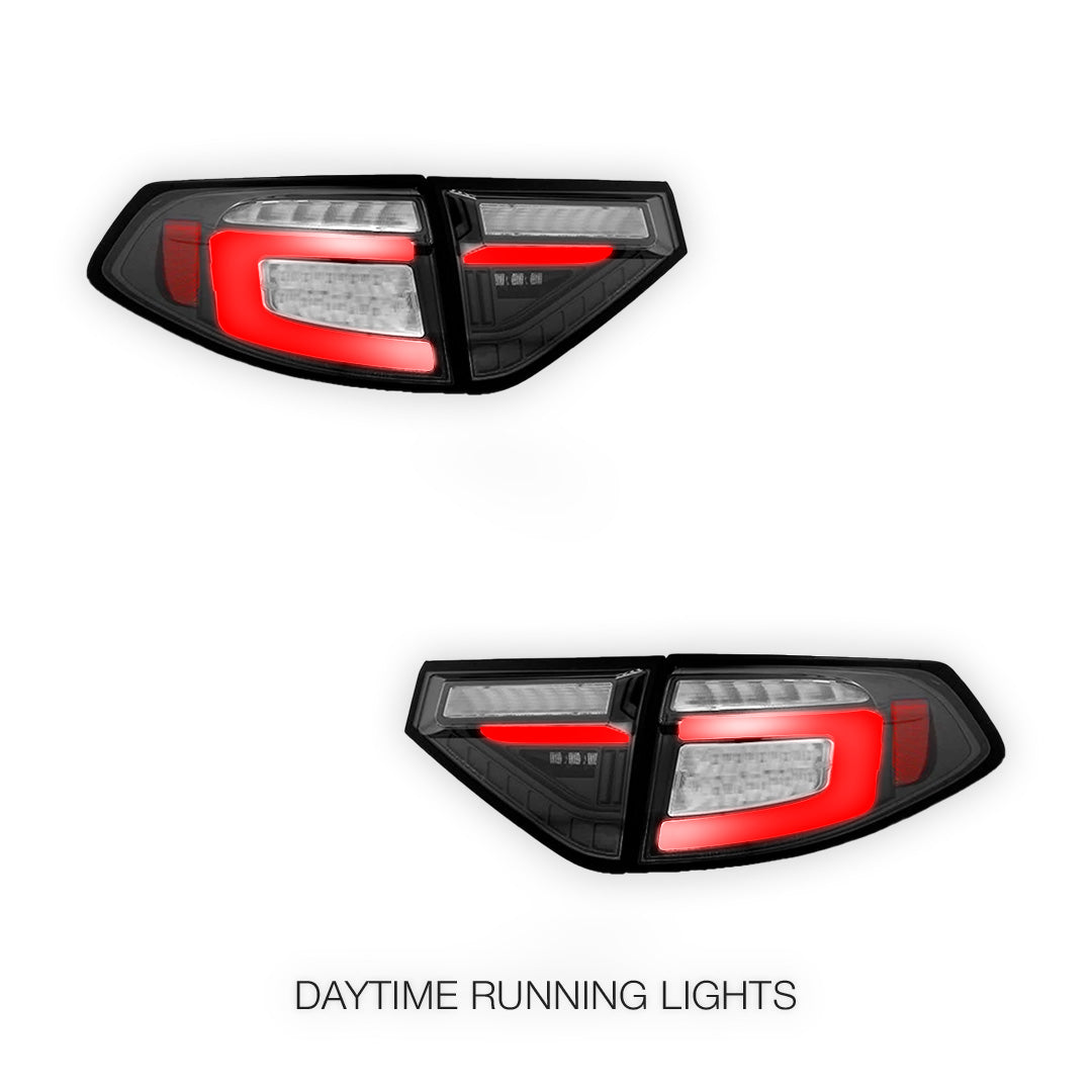 Subaru WRX GE / GH / GR / GV Hatchback (2008 - 2013) Black LED with Dynamic Signal Tail Lights LH + RH