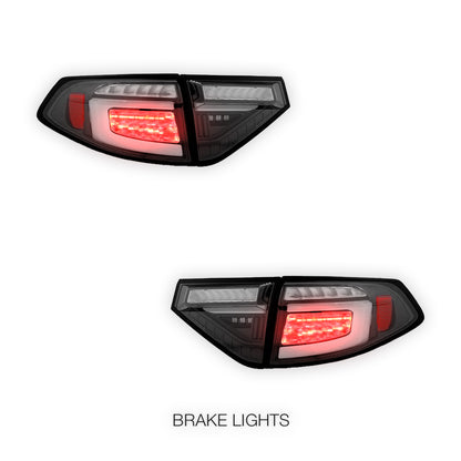 Subaru WRX GE / GH / GR / GV Hatchback (2008 - 2013) Black LED with Dynamic Signal Tail Lights LH + RH