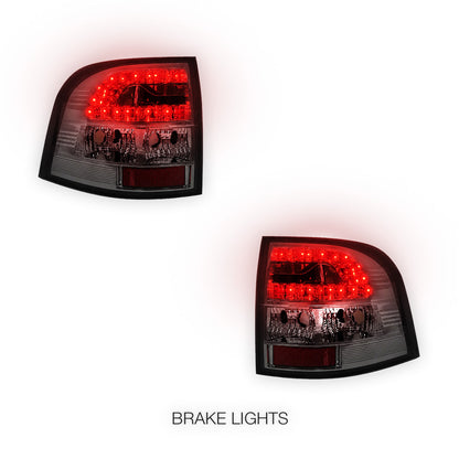 Holden Commodore VE / VF (2006 - 2018) Black / Smoke LED Tail Lights LH + RH