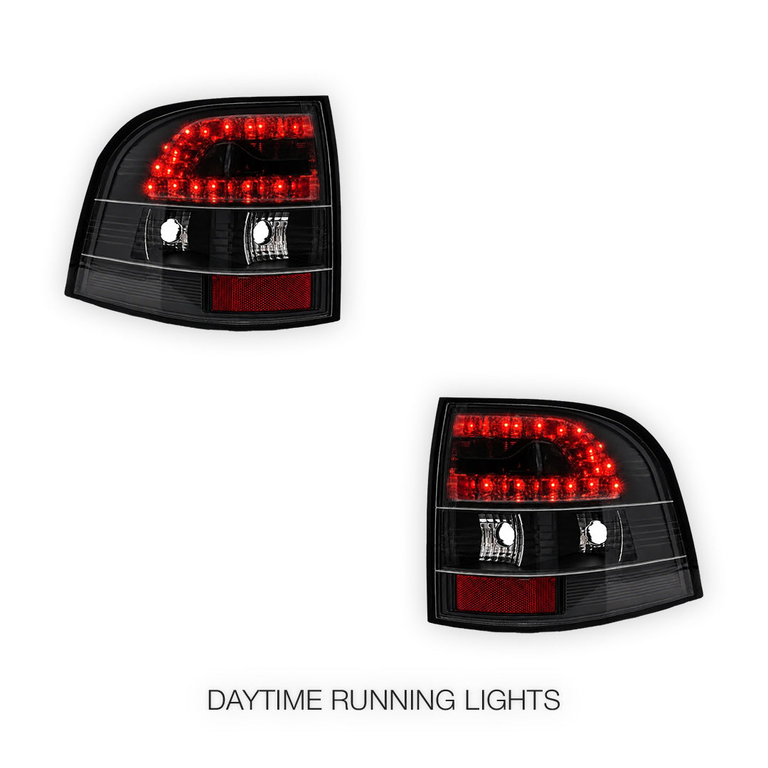 Holden Commodore VE / VF (2006 - 2018) Black / Smoke LED Tail Lights LH + RH