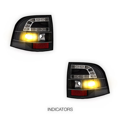 Holden Commodore VE / VF (2006 - 2018) Black / Smoke LED Tail Lights LH + RH