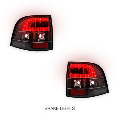 Holden Commodore VE / VF (2006 - 2018) Black / Smoke LED Tail Lights LH + RH
