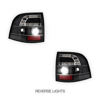 Holden Commodore VE / VF (2006 - 2018) Black / Smoke LED Tail Lights LH + RH