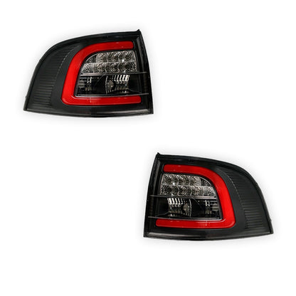 Holden Commodore VE / VF (2008 - 2016) Black 3D LED Tail Lights LH + RH