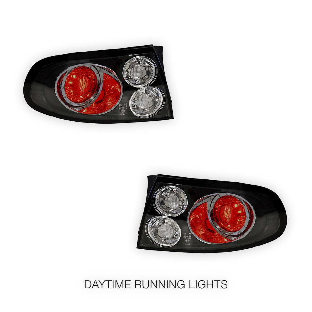 Holden Monaro V2 / VZ (2001 - 2006) Black Altezza Tail Lights LH + RH