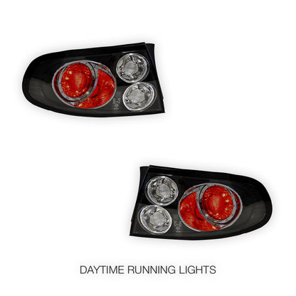 Holden Monaro V2 / VZ (2001 - 2006) Black Altezza Tail Lights LH + RH