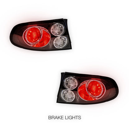 Holden Monaro V2 / VZ (2001 - 2006) Black Altezza Tail Lights LH + RH